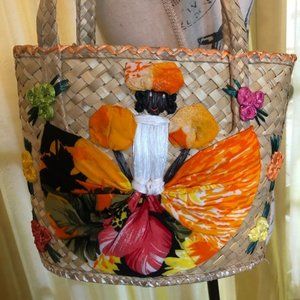 🔥5for$25SALE🔥Seagrass Straw Summer 3D Tote Purse